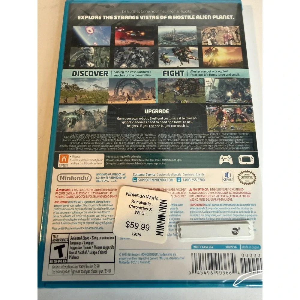 Xenoblade Chronicles X Nintendo Wii U Brand New Factory Sealed Authentic